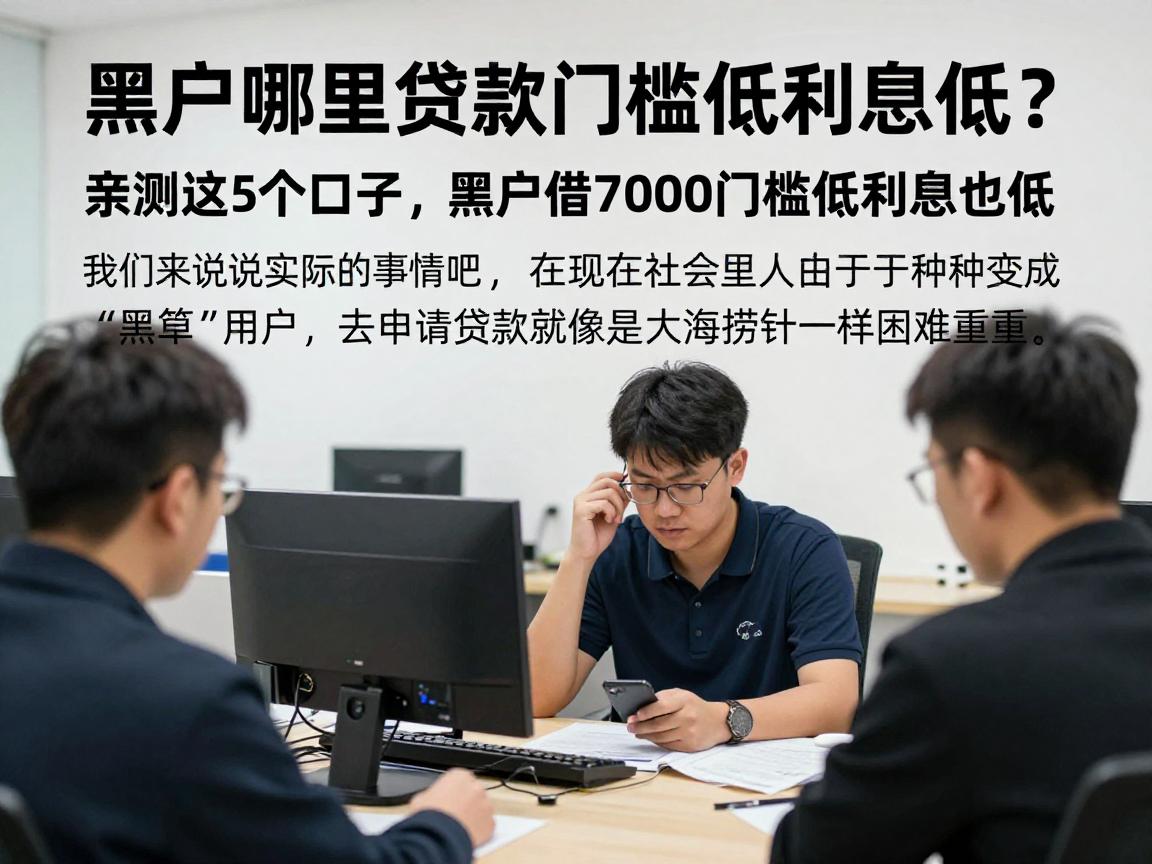 黑户哪里贷款门槛低利息低?亲测这5个口子,黑户借7000门槛低利息也低