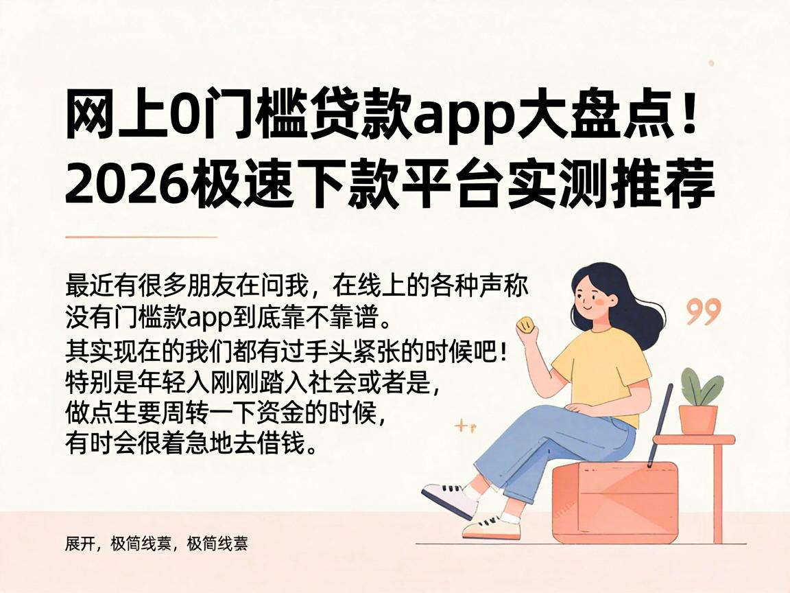 网上0门槛贷款app大盘点！2026极速下款平台实测推荐