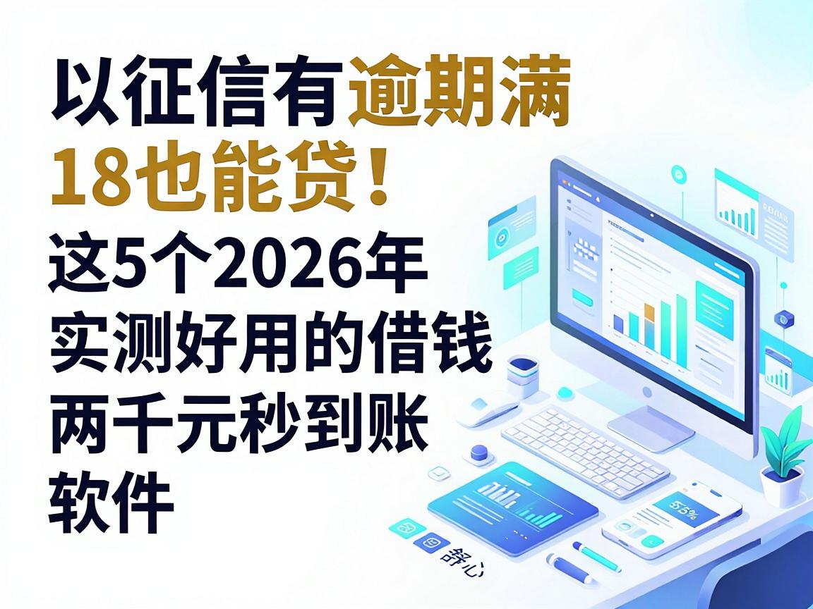 征信有逾期满18也能贷！这5个2026年实测好用的借钱软件，两千元秒到账超舒心