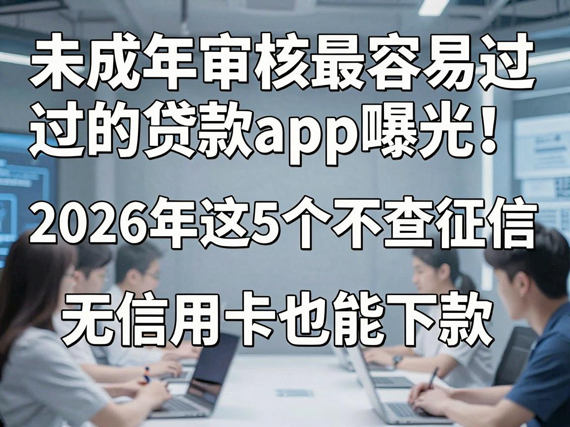未成年审核最容易过的贷款app曝光!2026年这5个不查征信无信用卡也能下款