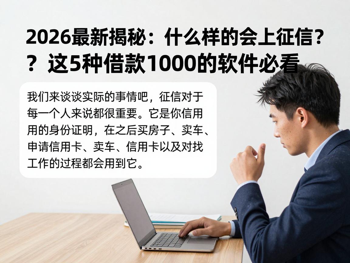 2026最新揭秘:什么样的会上征信?这5种借款1000的软件必看!