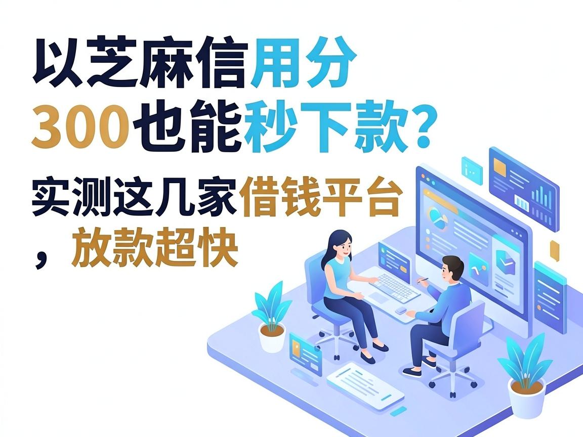 芝麻信用分300也能秒下款?实测这几家借钱平台放款超快