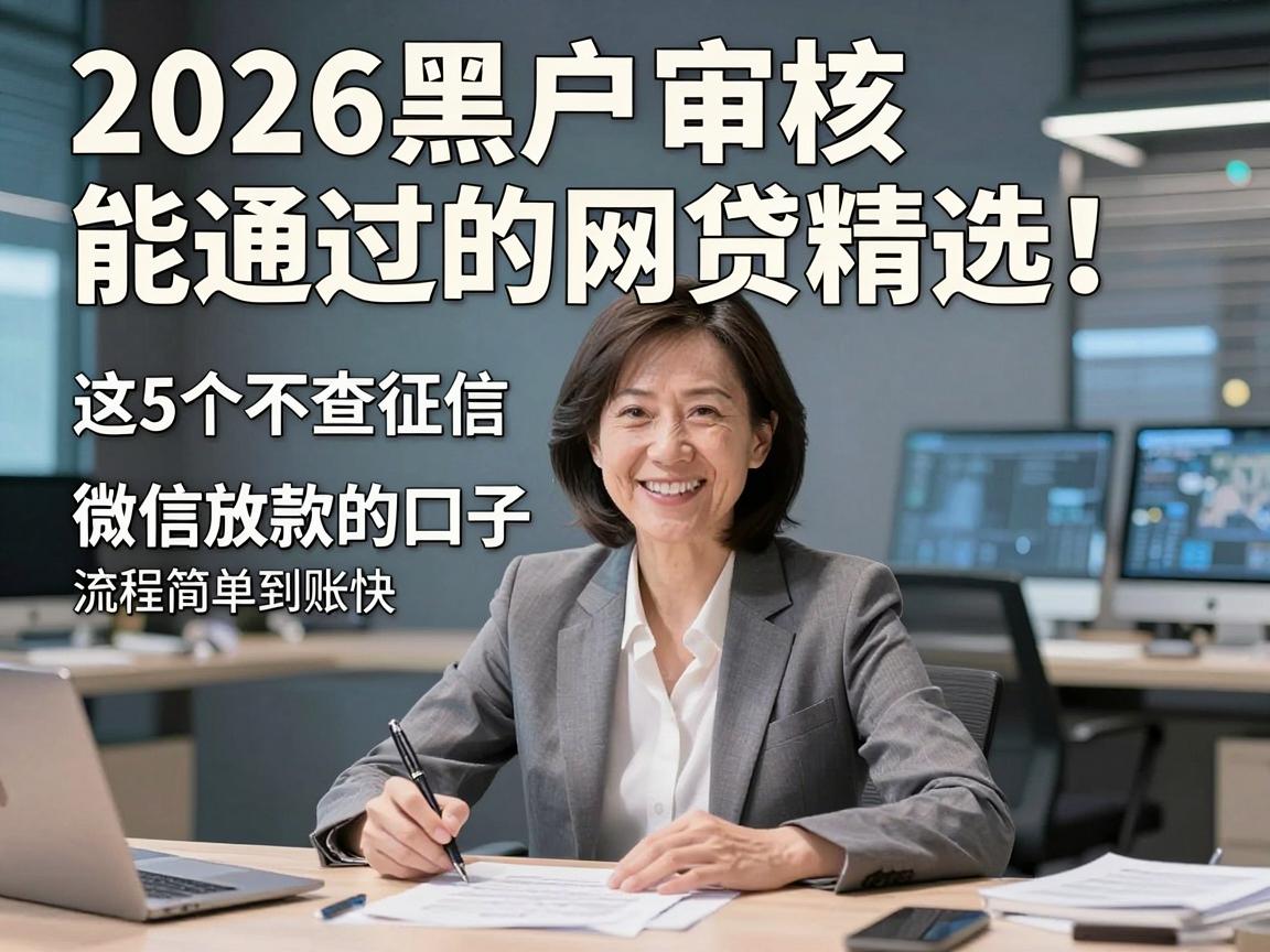 2026黑户审核能通过的网贷精选!这5个不查征信、微信放款的口子,流程简单到账快
