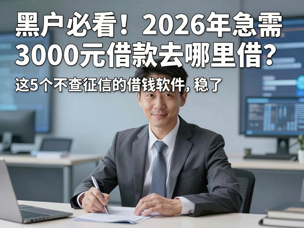 黑户必看！2026年急需3000元借款去哪里借？这5个不查征信的借钱软件稳了