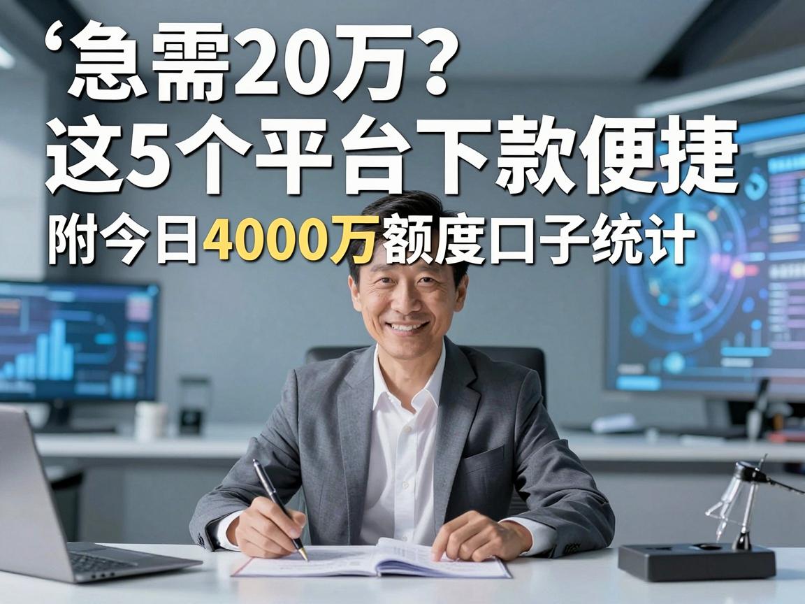 急需20万？这5个平台下款便捷，附今日4000万额度口子统计