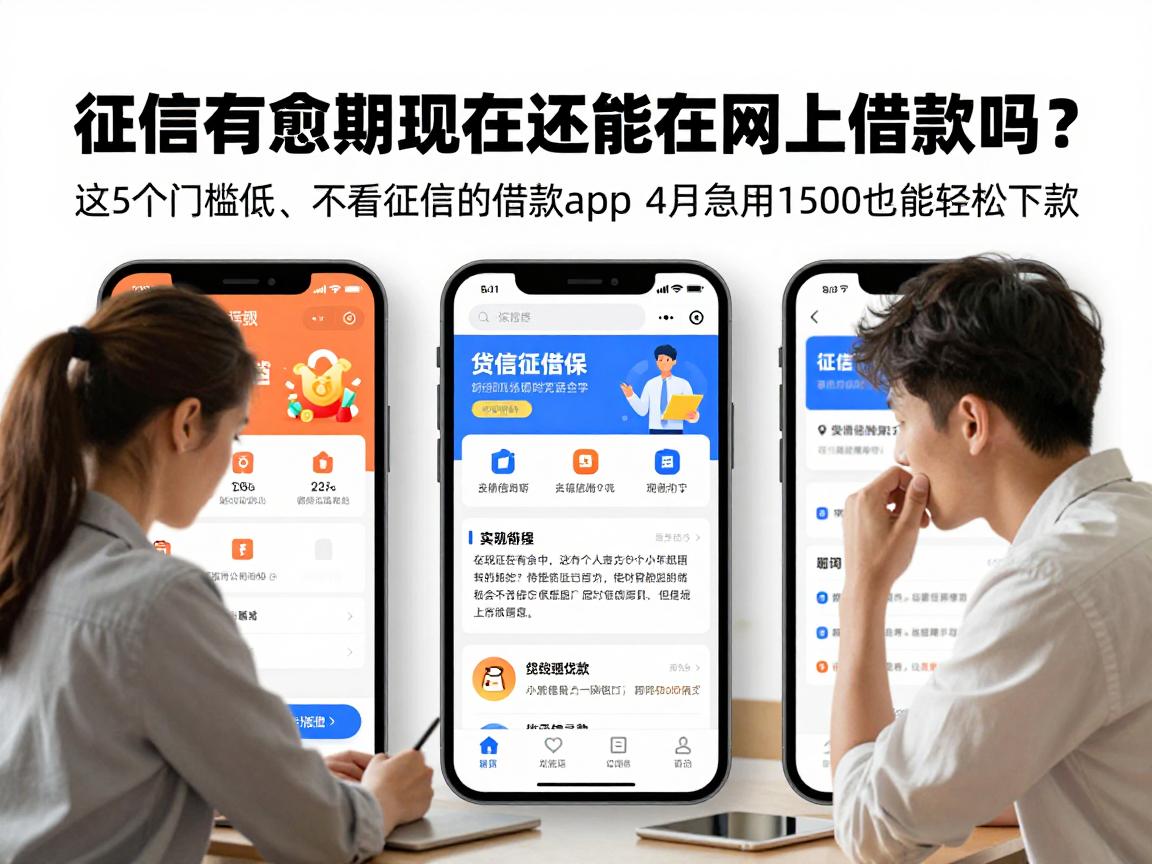 征信有逾期现在还能在网上借款吗？这5个门槛低、不看征信的借款app，4月急用1500也能轻松下款