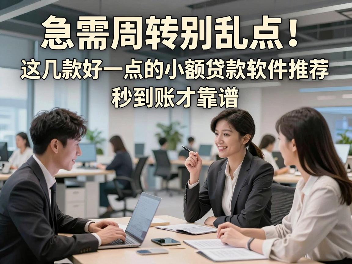 急需周转别乱点!这几款好一点的小额贷款软件推荐,秒到账才靠谱