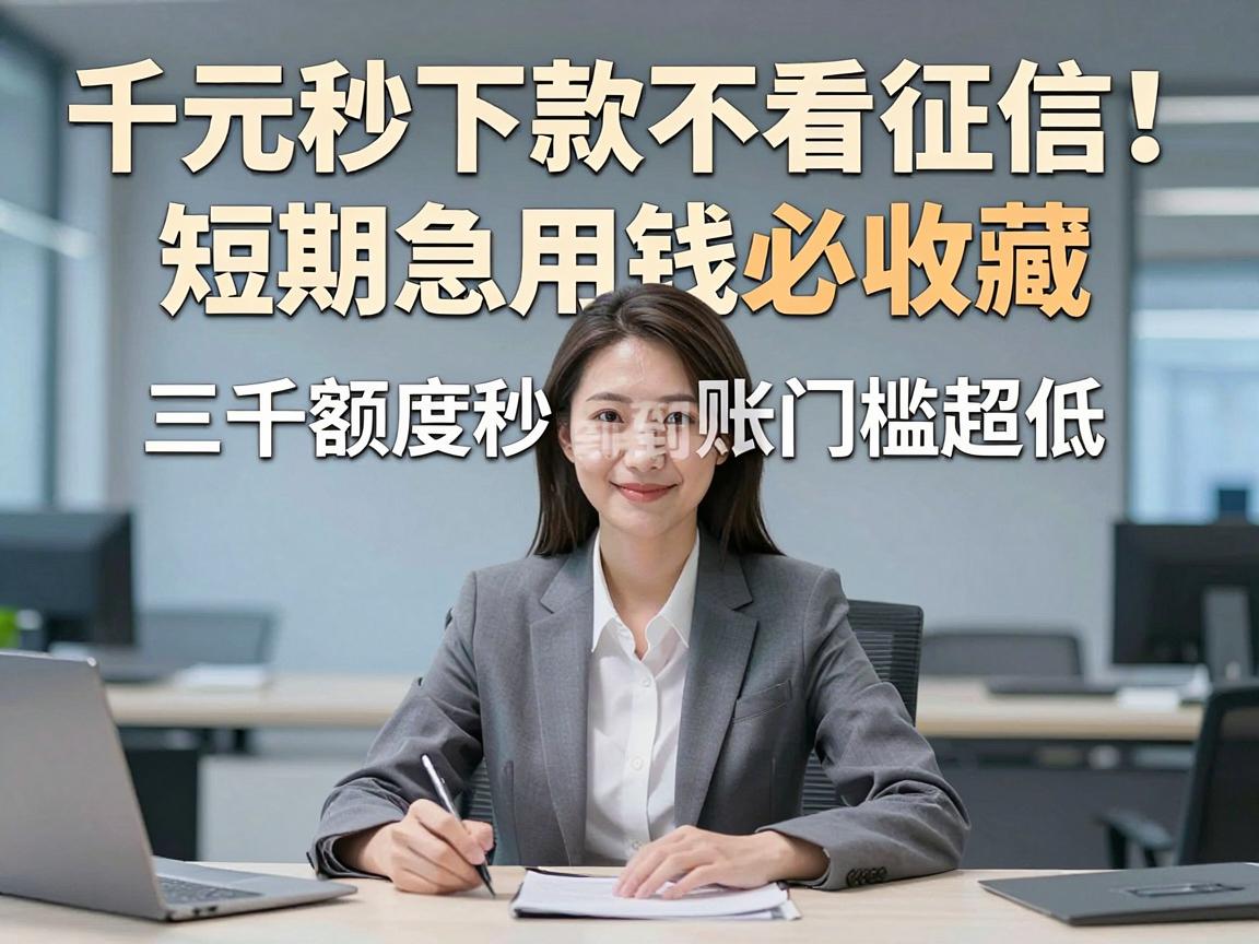 千元秒下款不看征信!短期急用钱必收藏,三千额度秒到账门槛超低