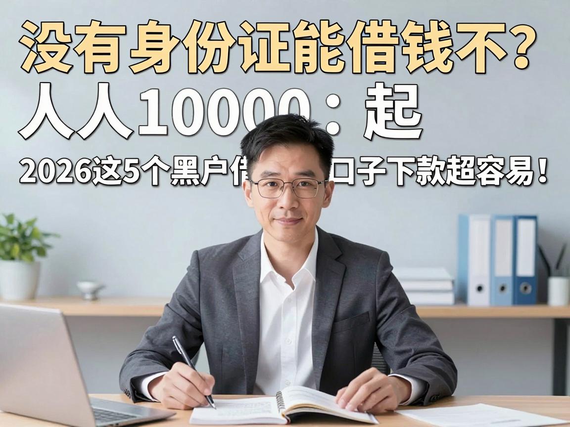没有身份证能借钱不?人人1000起,2026这5个黑户借钱口子下款超容易!