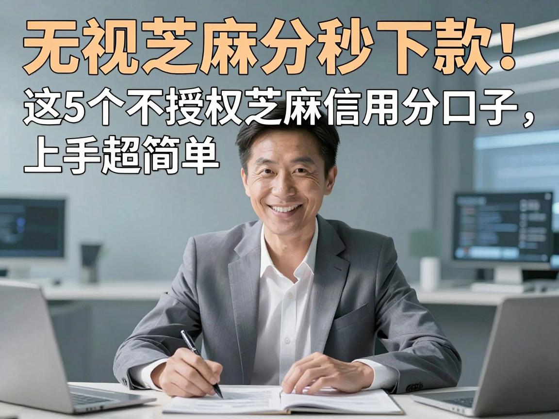 无视芝麻分秒下款!这5个不授权芝麻信用分口子,上手超简单