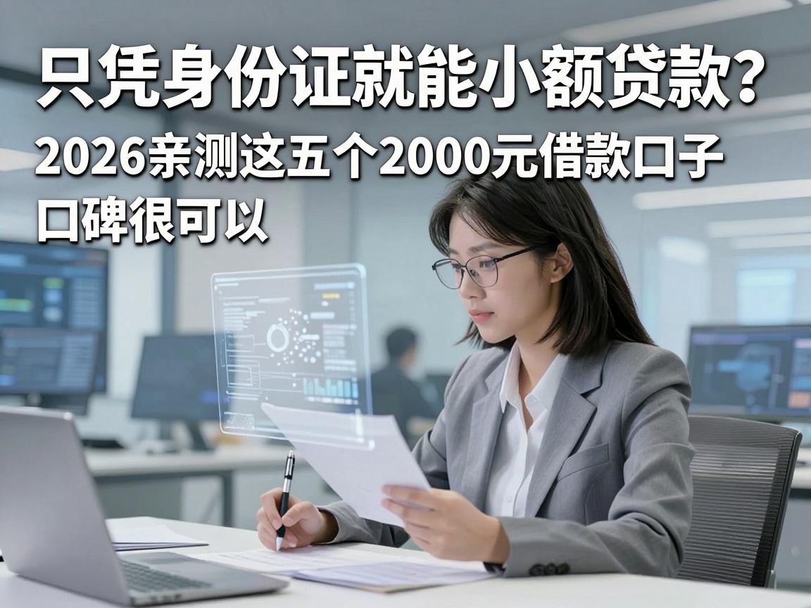 只凭身份证就能小额贷款?2026亲测这五个2000元借款口子口碑很可以!