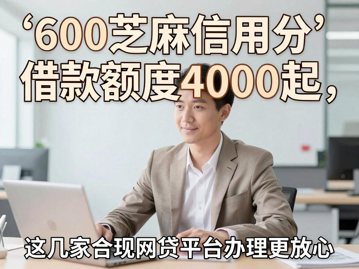 600芝麻信用分借款额度4000起,这几家合规网贷平台办理更放心