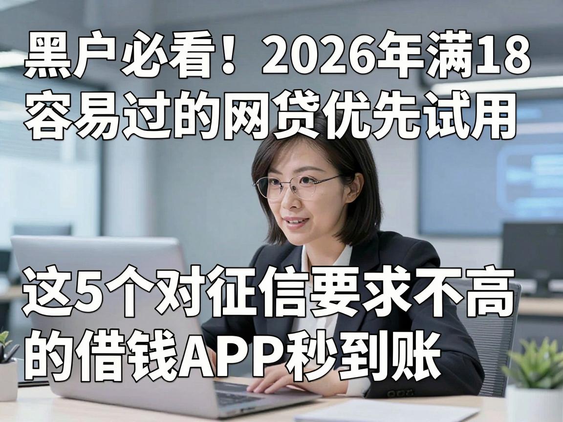 黑户必看!2026年满18容易过的网贷优先试用,这5个对征信要求不高的借钱APP秒到账