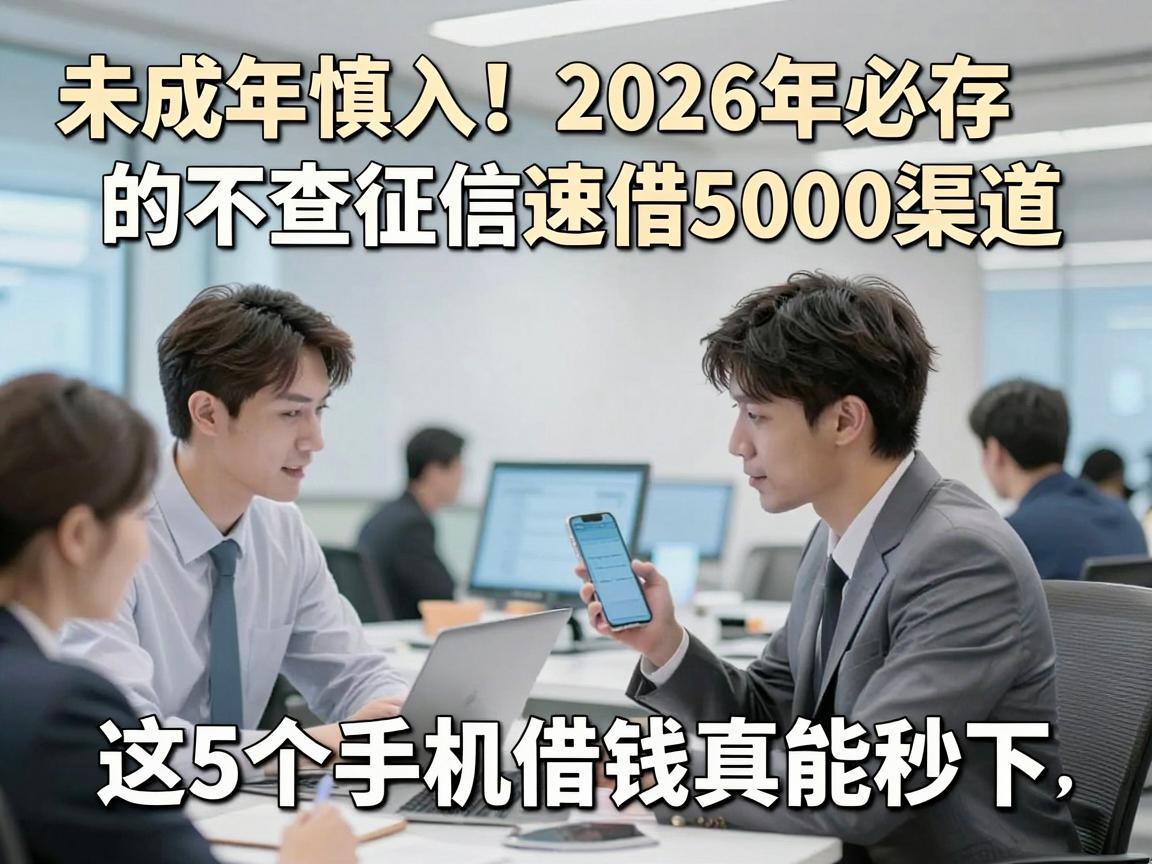 未成年慎入!2026年必存的不查征信速借5000渠道,这5个手机借钱真能秒下?