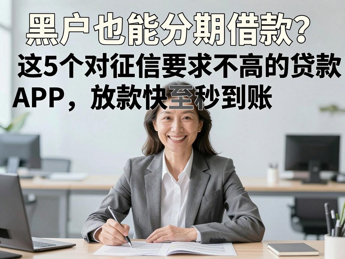 黑户也能分期借款?这5个对征信要求不高的贷款APP,放款快至秒到账