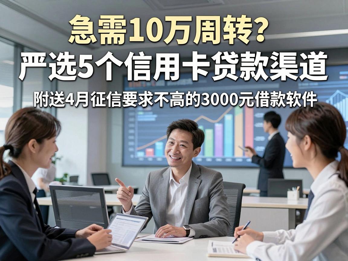 急需10万周转?严选5个信用卡贷款渠道,附送4月征信要求不高的3000元借款软件