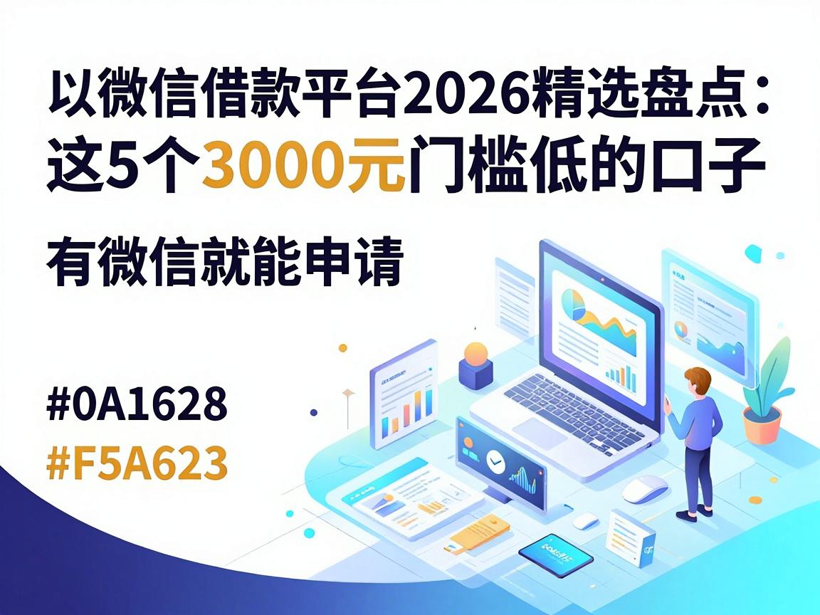 微信借款平台2026精选盘点:这5个3000元门槛低的口子,有微信就能申请