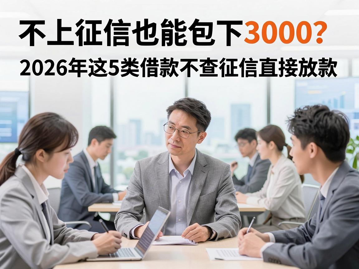 不上征信也能包下3000？2026年这5类借款不查征信直接放款