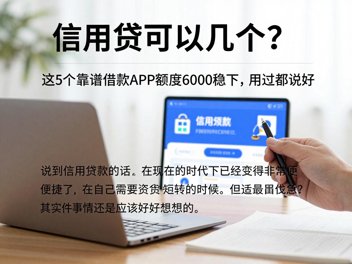 信用贷可以办几个?这5个靠谱借款APP额度6000稳下,用过都说好