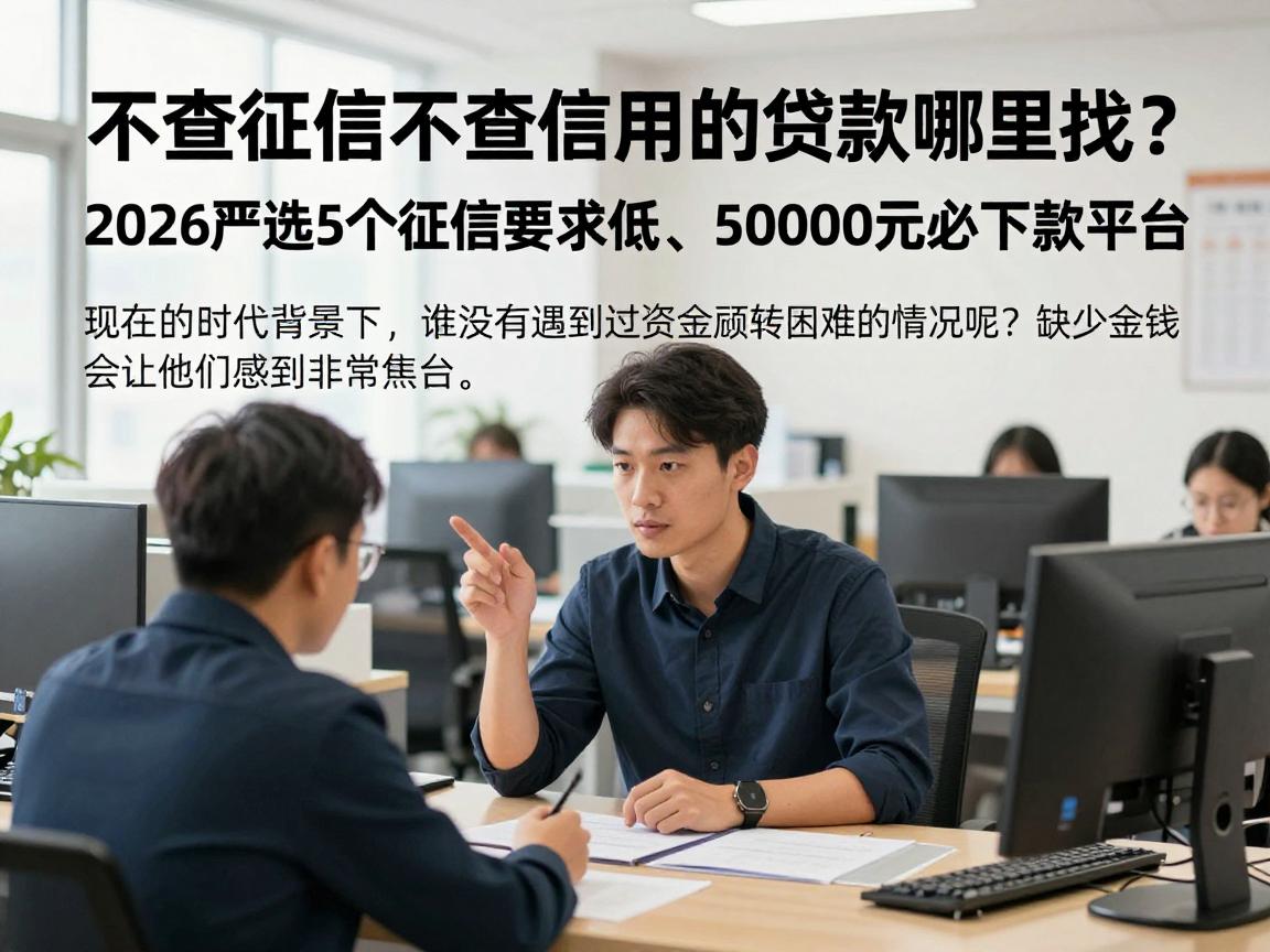 不查征信不查信用的贷款哪里找?2026严选5个征信要求低、50000元必下款平台