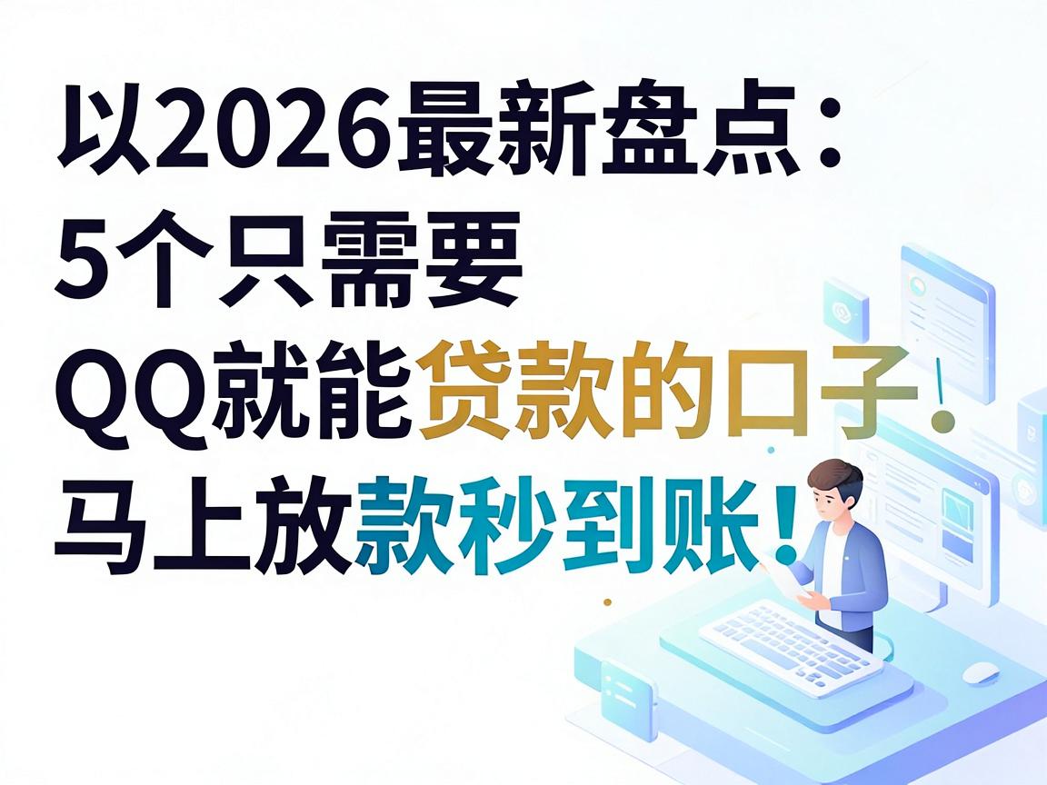 2026最新盘点:5个只需要QQ就能贷款的口子,马上放款秒到账!