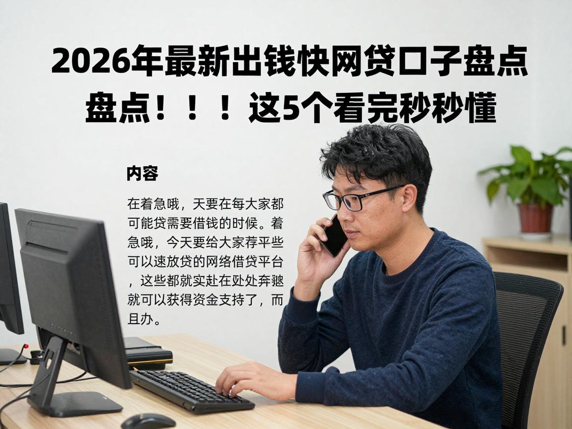 2026年最新出钱快网贷口子盘点!这5个看完秒懂