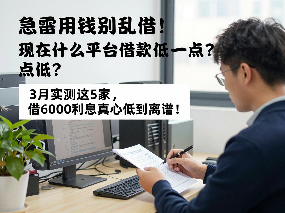 急需用钱别乱借!现在什么平台借款利息低一点?3月实测这5家,借6000利息真心低到离谱!