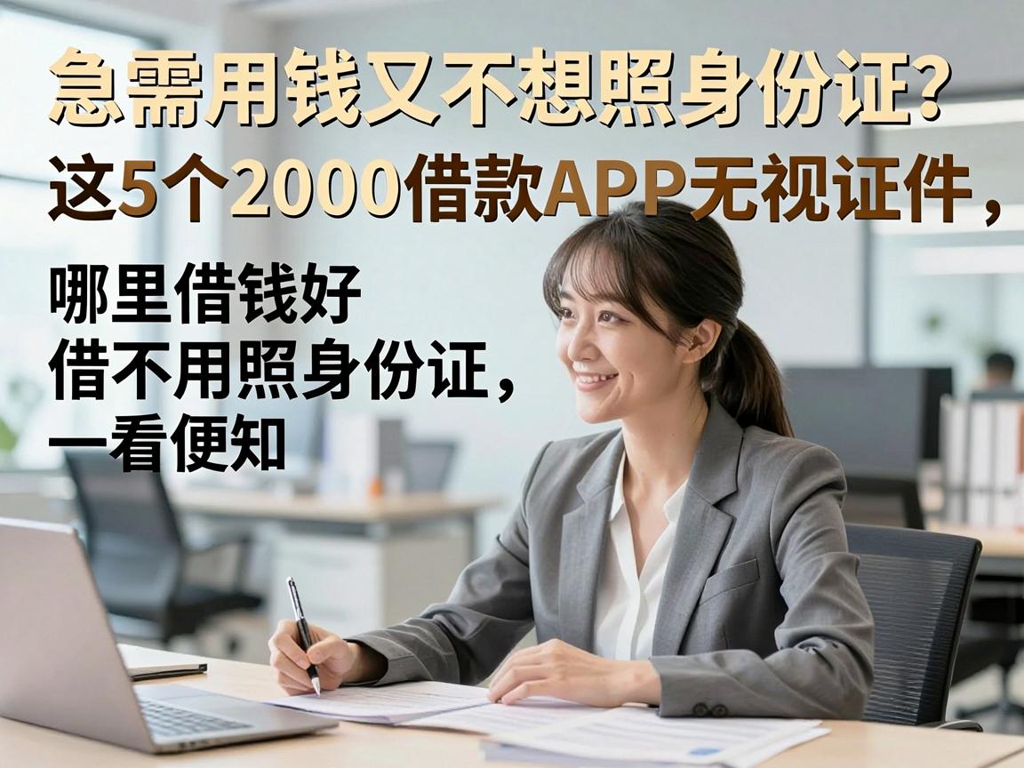 急需用钱又不想照身份证?这5个2000借款APP无视证件,哪里借钱好借不用照身份证一看便知!