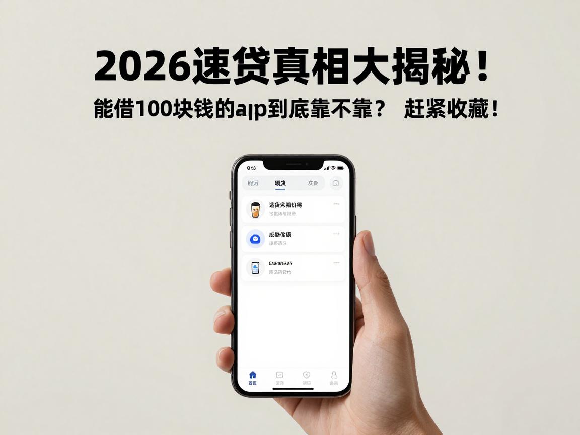 2026速贷真相大揭秘!能借100块钱的app到底靠不靠谱?赶紧收藏!