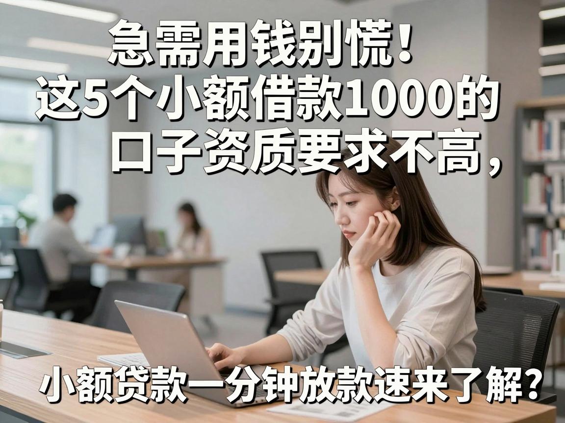 急需用钱别慌!这5个小额借款1000的口子资质要求不高,小额贷款一分钟放款速来了解