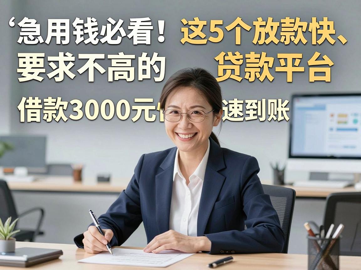 急用钱必看!这5个放款快、要求不高的贷款平台,借款3000元快速到账超省心