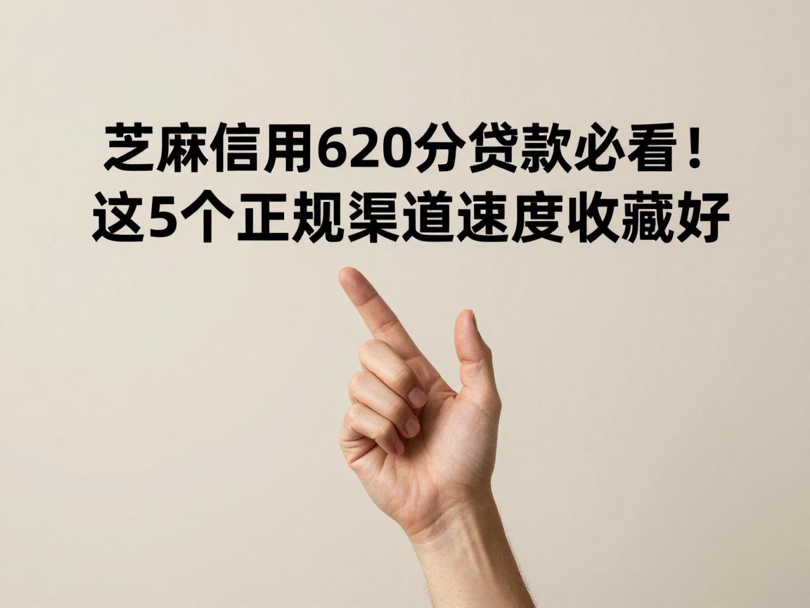 芝麻信用620分贷款必看!这5个正规渠道速度收藏好