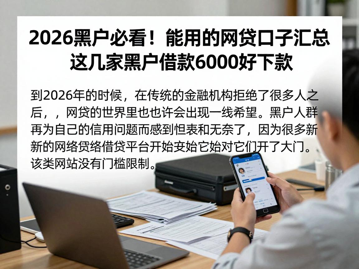 2026黑户必看!能用的网贷口子汇总,这几家黑户借款6000好下款