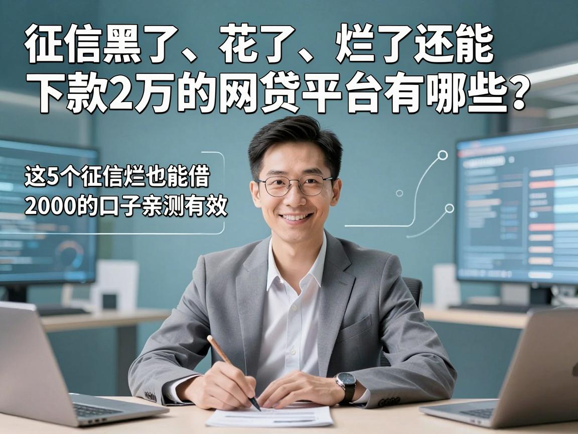 征信黑了、花了、烂了还能下款2万的网贷平台有哪些？这5个征信烂也能借2000的口子亲测有效！