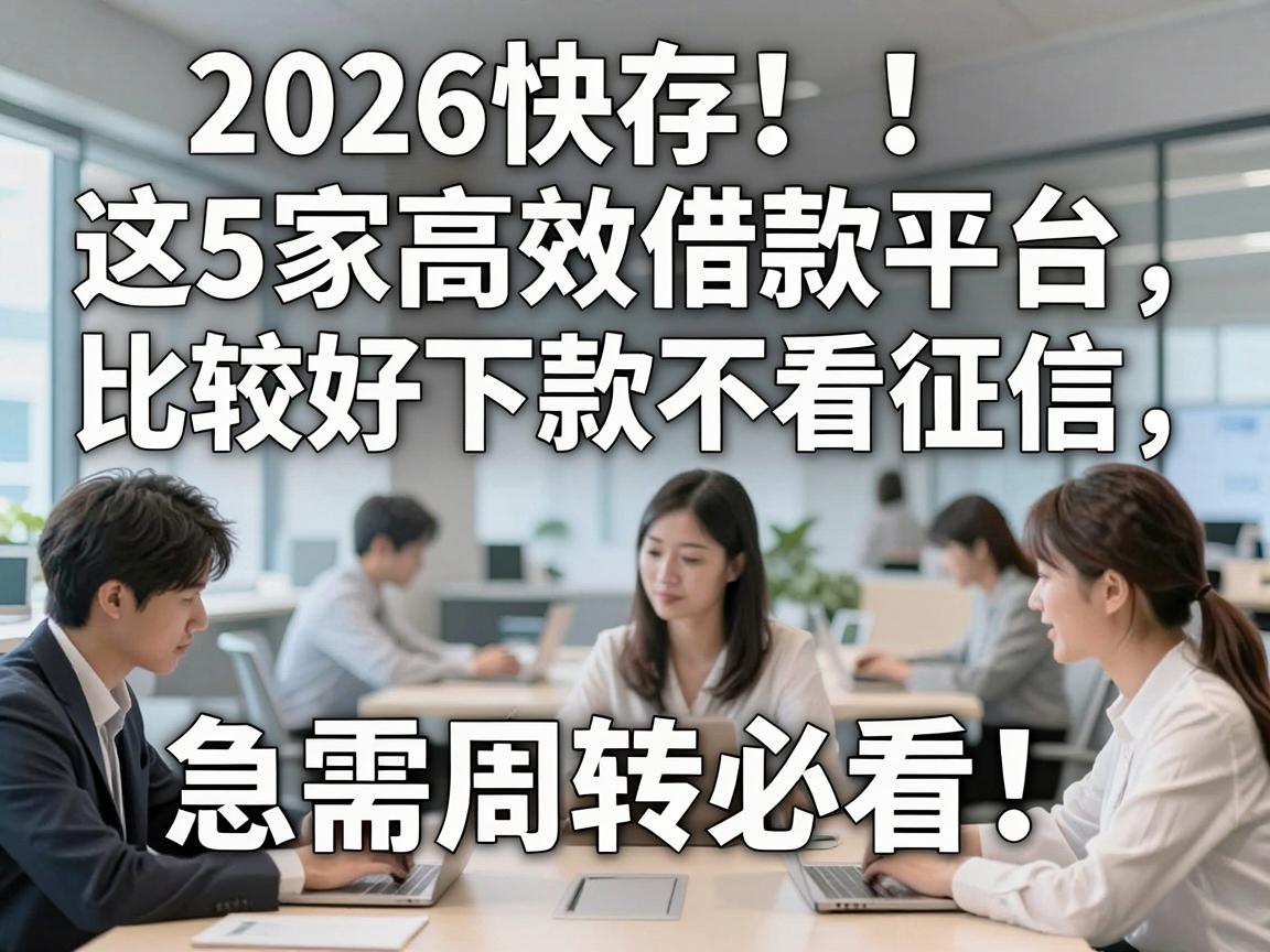 2026快存!这5家高效借款平台,比较好下款不看征信,急需周转必看