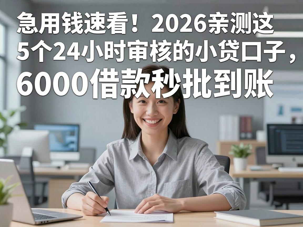 急用钱速看!2026亲测这5个24小时审核的小贷口子,6000借款秒批到账