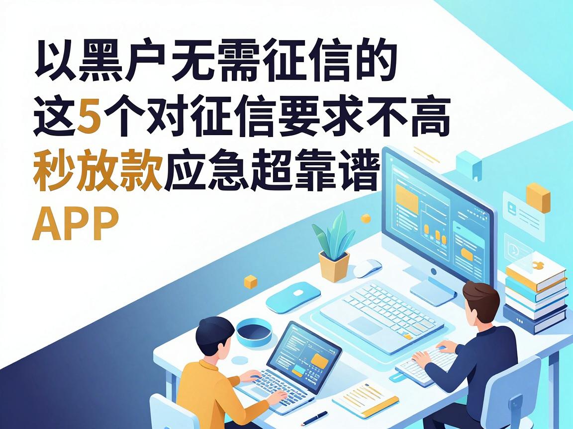 黑户无需征信的网贷平台盘点:这5个对征信要求不高的借款APP,秒放款应急超靠谱