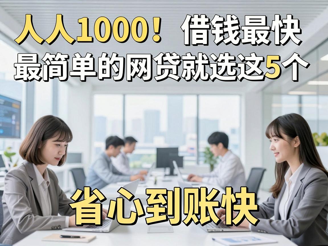 人人1000！借钱最快最简单的网贷就选这5个，省心到账快