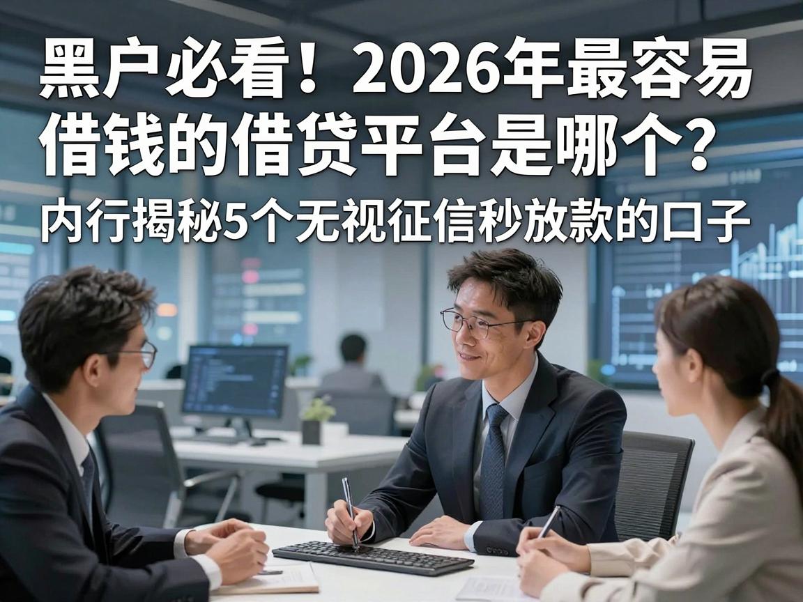 黑户必看!2026年最容易借钱的借贷平台是哪个?内行揭秘5个无视征信秒放款的口子