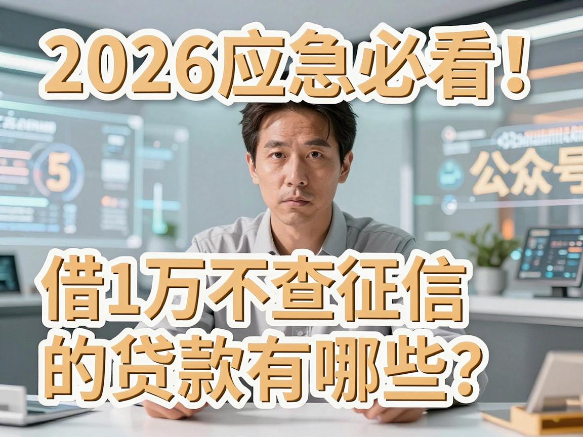 2026应急必看!借1万不查征信的贷款有哪些?这5个对征信要求不高的秒批渠道速收藏