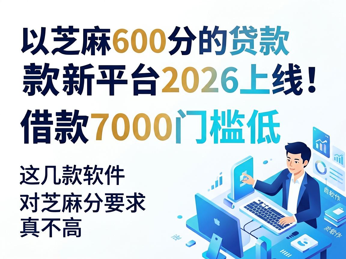 芝麻600分的贷款新平台2026上线!借款7000门槛低,这几款软件对芝麻分要求真不高