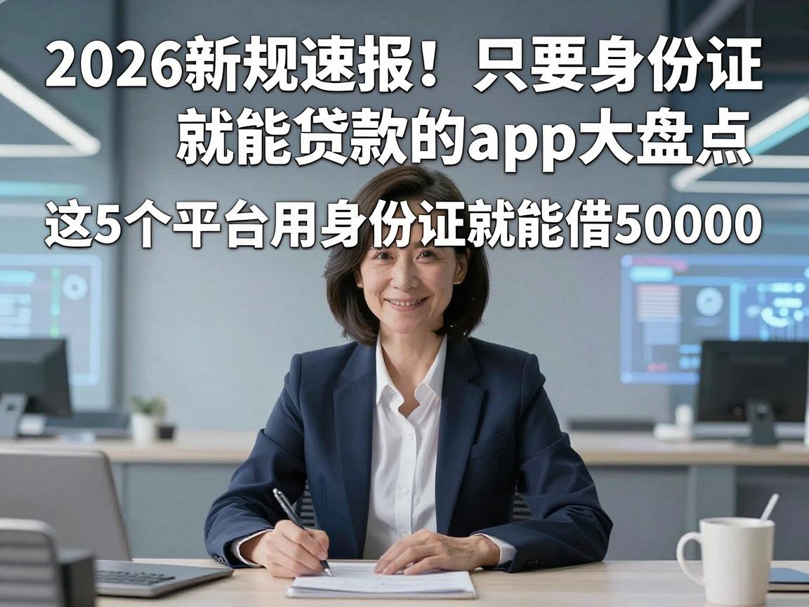 2026新规速报!只要身份证就能贷款的app大盘点,这5个平台用身份证就能借50000