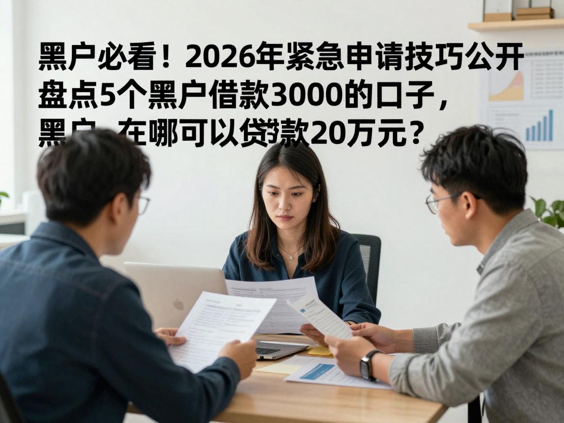 黑户必看!2026年紧急申请技巧公开,盘点5个黑户借款3000的口子,黑户在哪里可以贷款20万元?