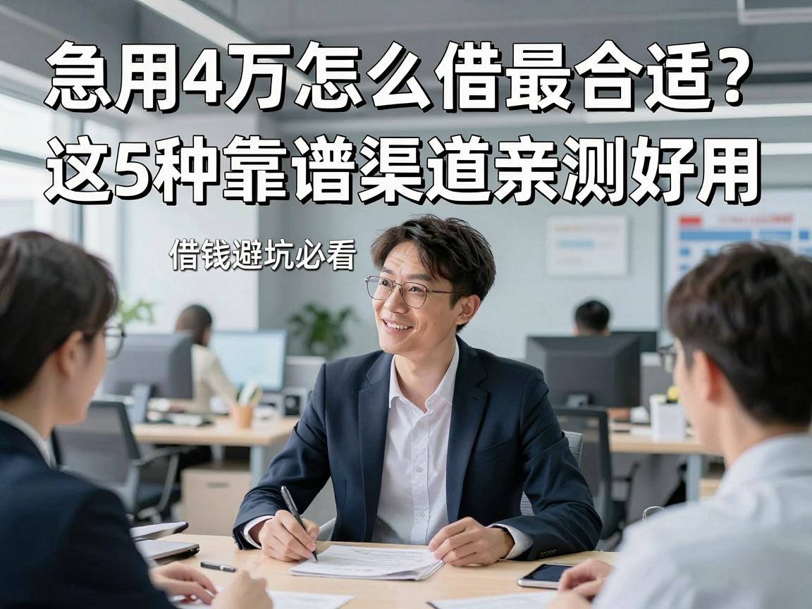 急用4万怎么借最合适?这5种靠谱渠道亲测好用,借钱避坑必看!
