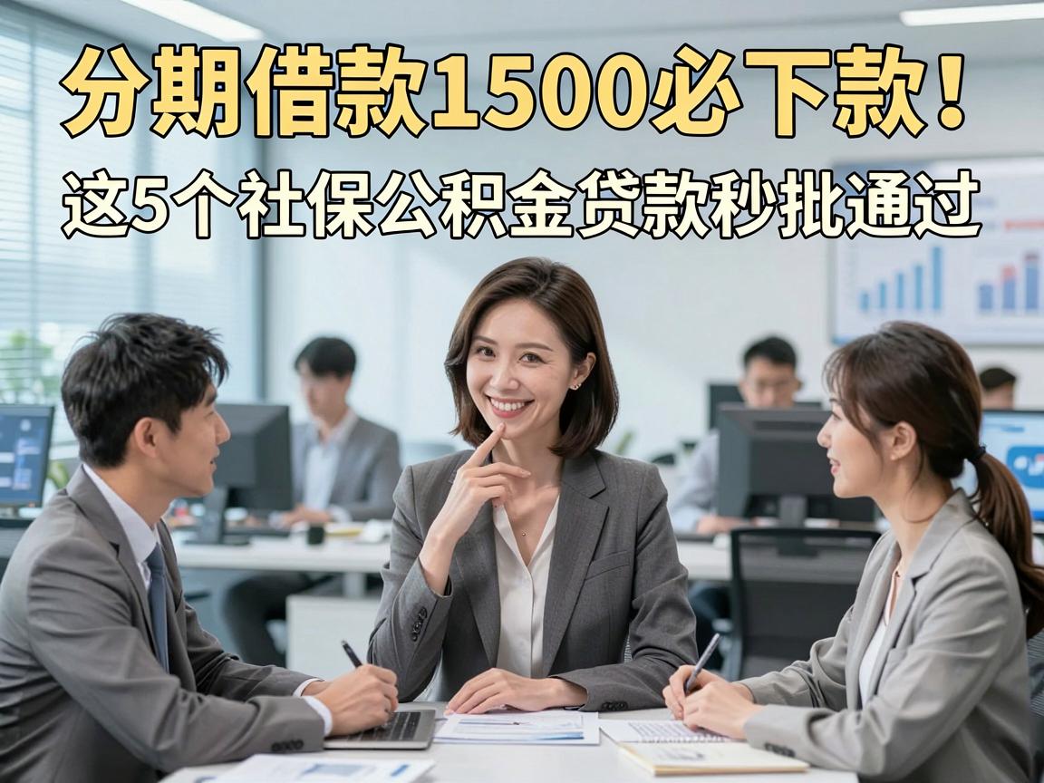 分期借款1500必下款!这5个社保公积金贷款秒批通过