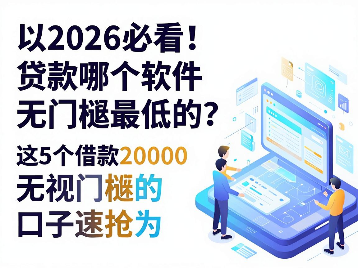 2026必看!贷款哪个软件无门槛最低的?这5个借款20000无视门槛的口子速抢