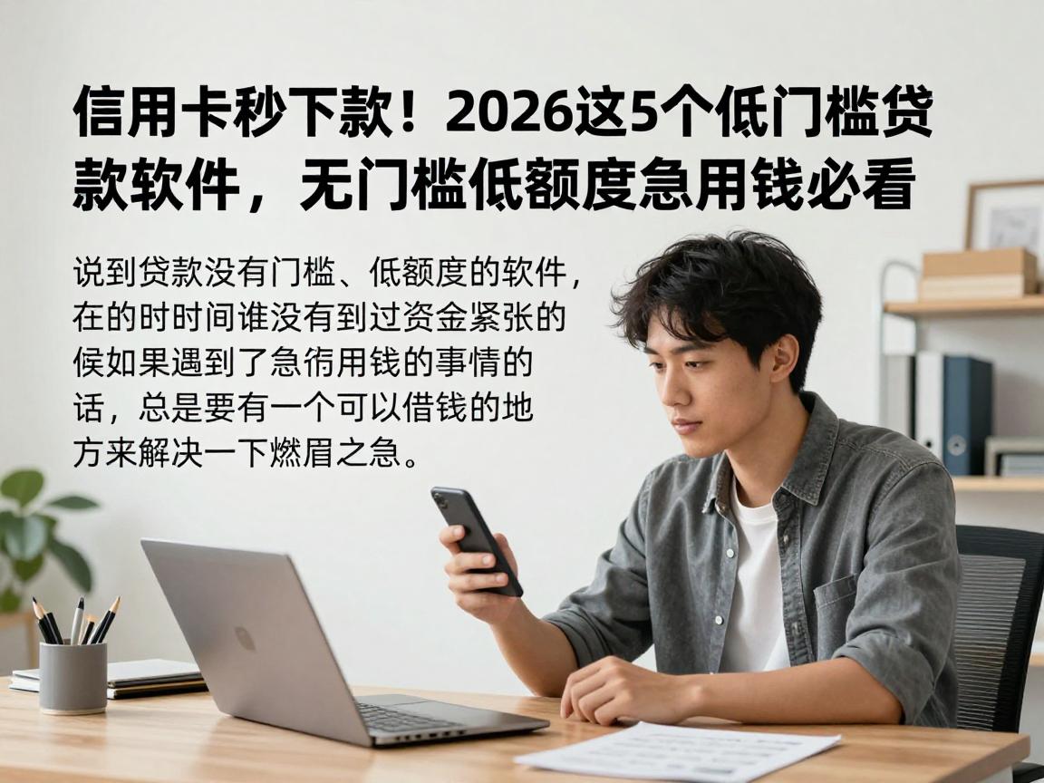 信用卡秒下款!2026这5个低门槛贷款软件,无门槛低额度急用钱必看