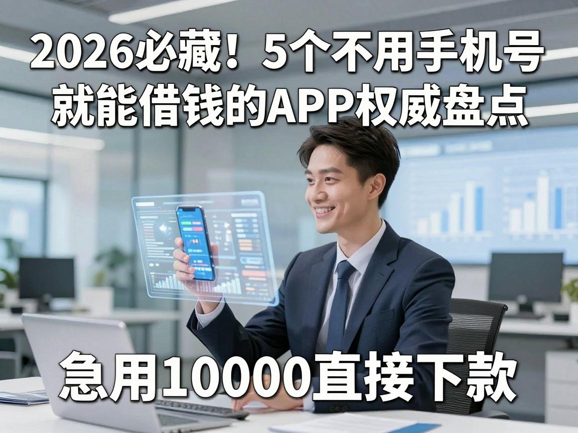 2026必藏!5个不用手机号就能借钱的APP权威盘点,急用10000直接下款