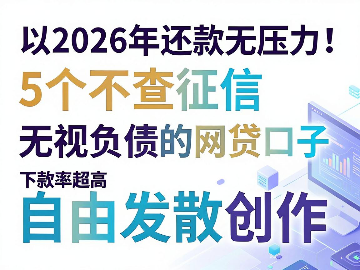 2026年还款无压力!5个不查征信、无视负债的网贷口子,下款率超高
