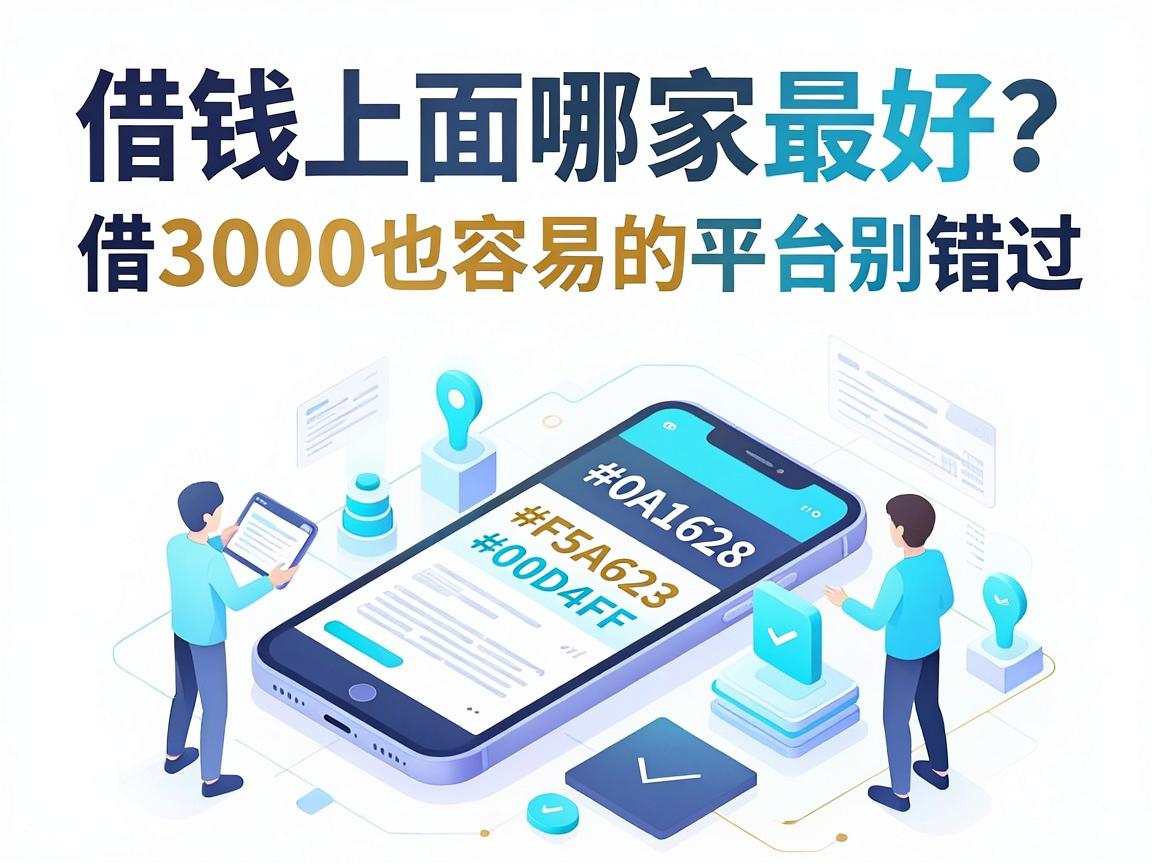 手机上面借钱哪家最好？这5个门槛低、借3000也容易的平台别错过
